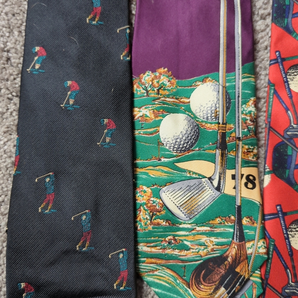 4 - Robert Talbott Golf Neck Tie Handsewn Finest Silk Made in USA - Picture 3 of 10